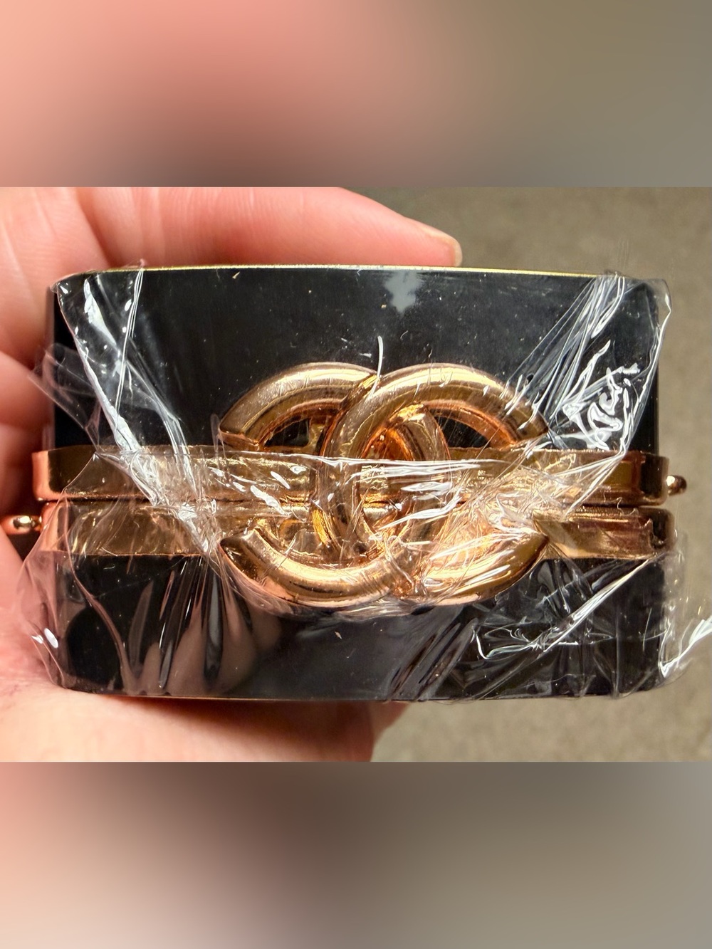 BRAND NEW Black Chanel Mini Beauty Box Coin Purse w Chain Link Strap (Removable) - Picture 6 of 11